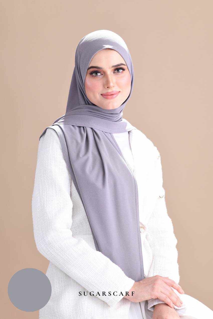 Claudia Triangle Style (Semi Instant Hijab) (AshGray)
