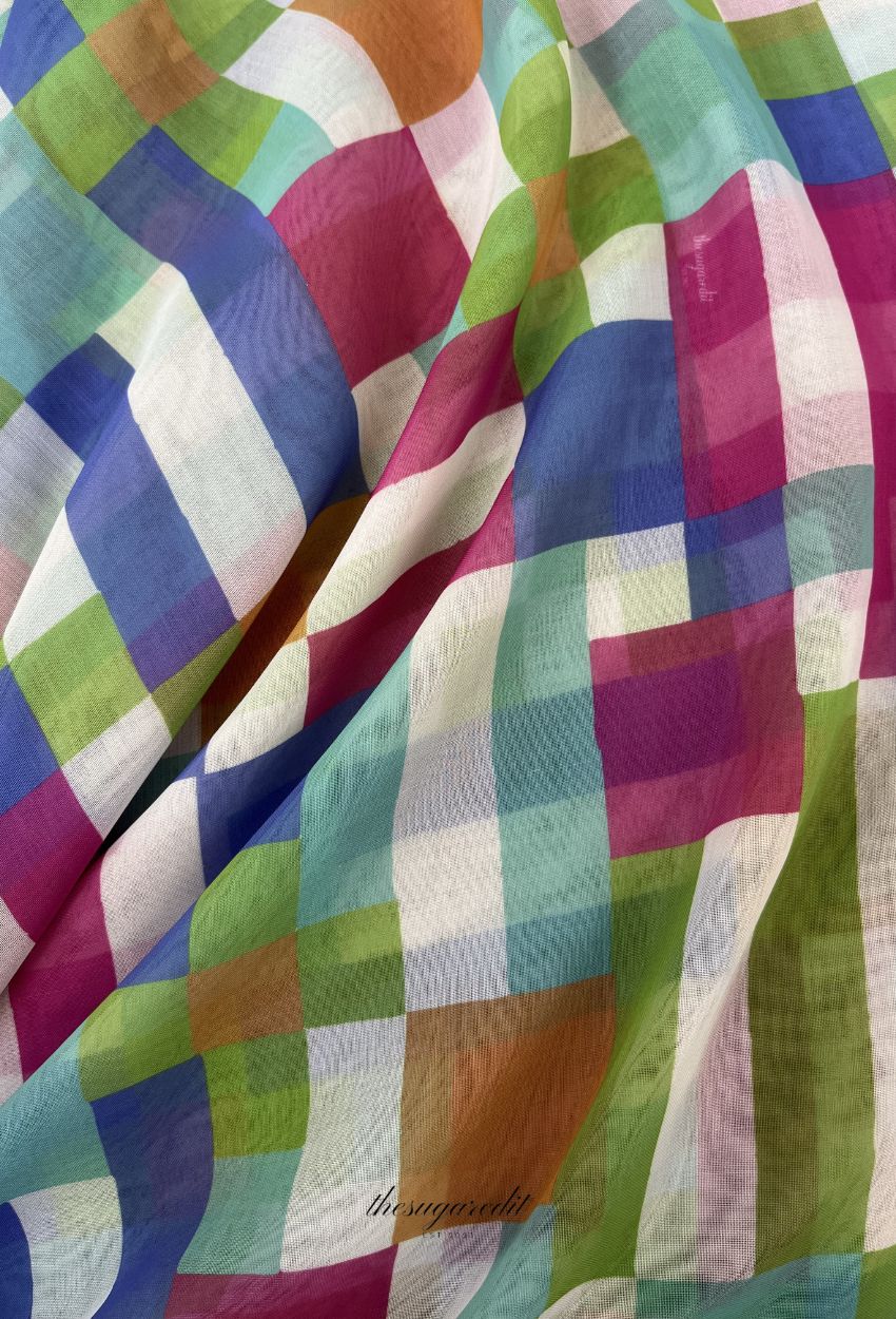 TSE December Serenity Japanese Voile Square In Pallete party