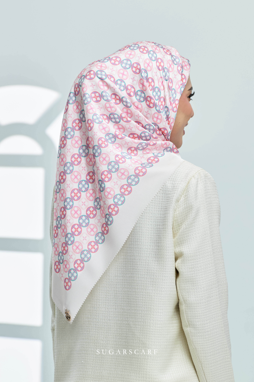YES ( Square ) AS-IS Girl Boss Mixed Satin Silk Scarf ( Iconic )