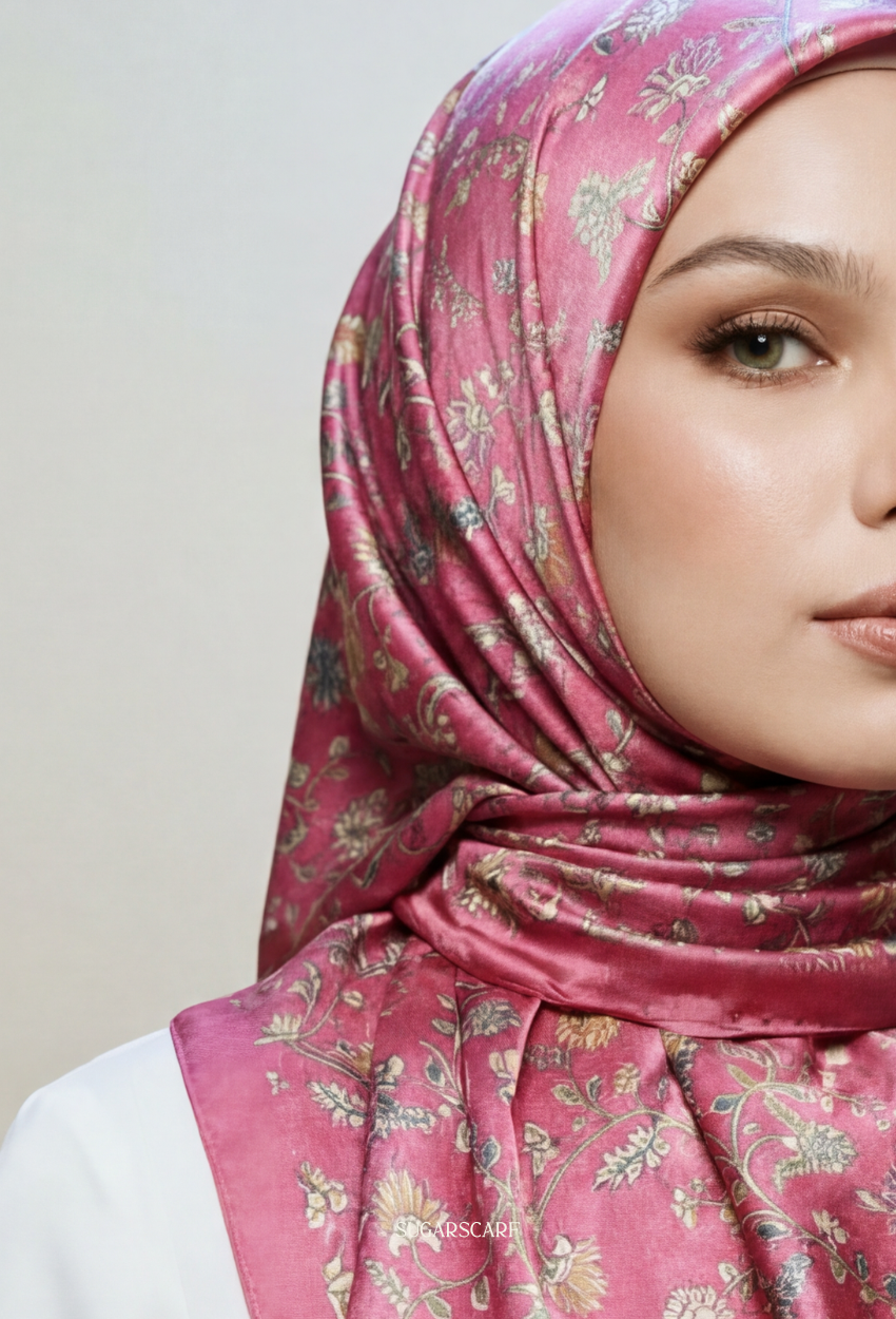 Eid Classy 2026 Scarves Mixed Satin Square in Mirelle - Send after 2nd March