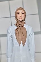 YES DEFECT - Sugarscarf Monogram JapaneseVoile In Biscotti Latte