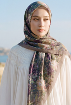 TSE BloomInvitation Japanese Cotton Voile Square In FloralÉlan