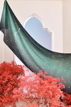 (SAMPLE) OmbreMonogram Pleated Shawl in Dehli