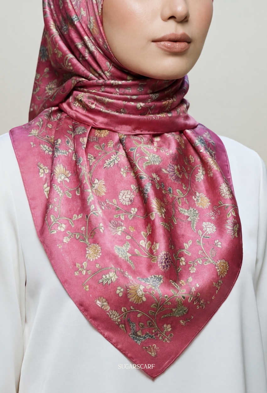 Eid Classy 2026 Scarves Mixed Satin Square in Mirelle - Send after 2nd March
