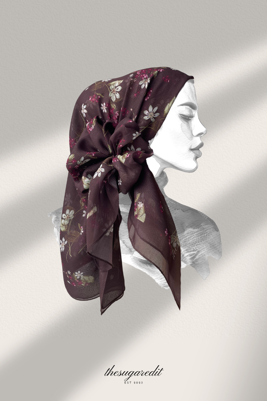 YES DEFECT - TSE Paris Cotton Voile Square Scarf ( Right Time )