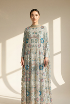 Emily Whimsical Crystal Beads Drape In Blue