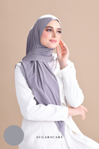 Claudia Triangle Style (Semi Instant Hijab) (AshGray)