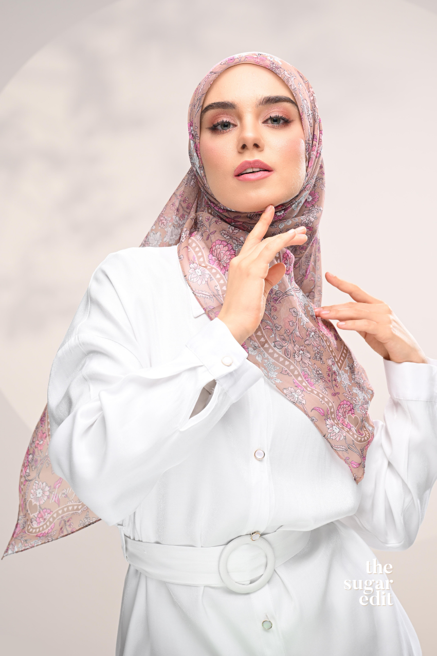 YES DEFECT - THESUGAREDIT Petal Whimsy Japanese Cotton Voile In (Always Been You)