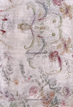 TSE BloomInvitation Japanese Cotton Voile Square - SloanneJCV ( Hint of PeachPink)