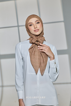 YES DEFECT - Sugarscarf Monogram JapaneseVoile In Biscotti Latte