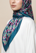 Eid Bloom 2026 Scarves Mixed Satin Square in Maria - Send after 2nd March