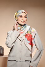 ( Square ) The Fresh Start Matte Satin Silk Scarf ( PROMISE MYSELF )