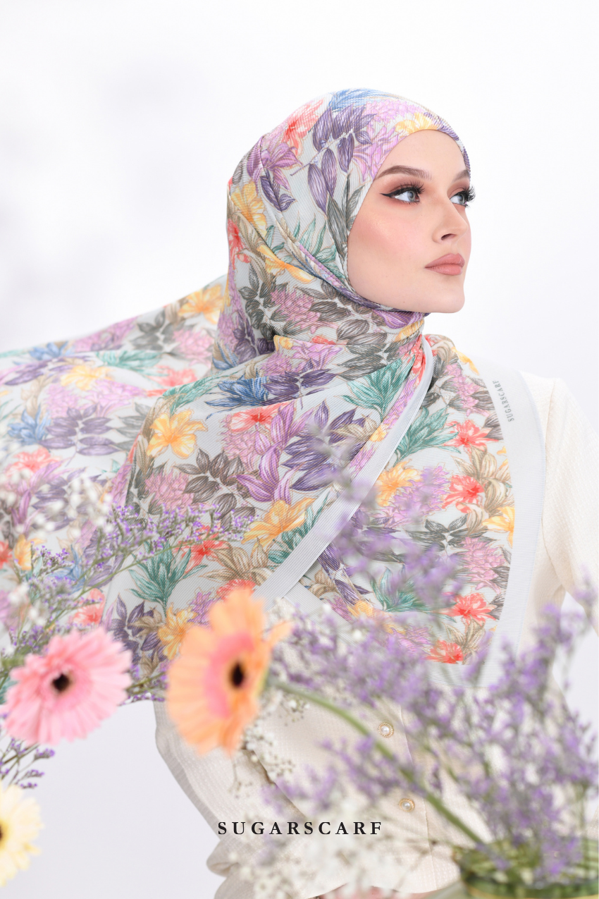 YES ( Full Wide Pleats Shawl ) Raya Vol 1 Seri Fiora ( SERI CAHAYA )