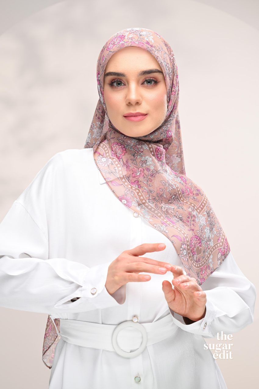 YES DEFECT - THESUGAREDIT Petal Whimsy Japanese Cotton Voile In (Always Been You)