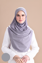 Iris Slip On Plain Hijab (AshGray)