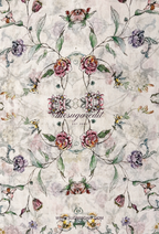 TSE BloomInvitation Japanese Cotton Voile Square - GiannaJCV ( Hint of Green)