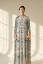 Emily Whimsical Crystal Beads Drape In Blue