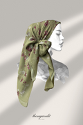 YES DEFECT - TSE Paris Cotton Voile Square Scarf ( Like A Dream )