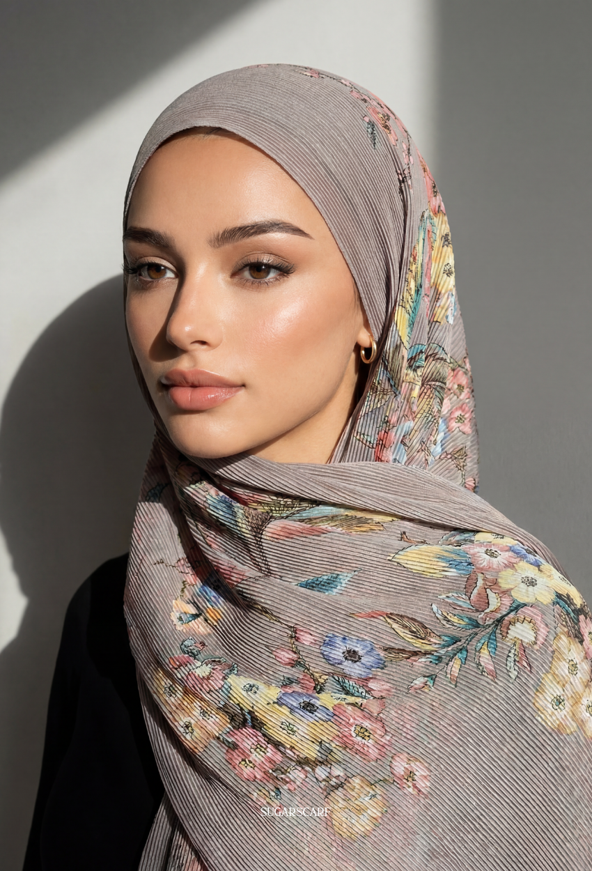 Fall In Love Wide Ultra Fine Pleated Shawl Ironless · Marion