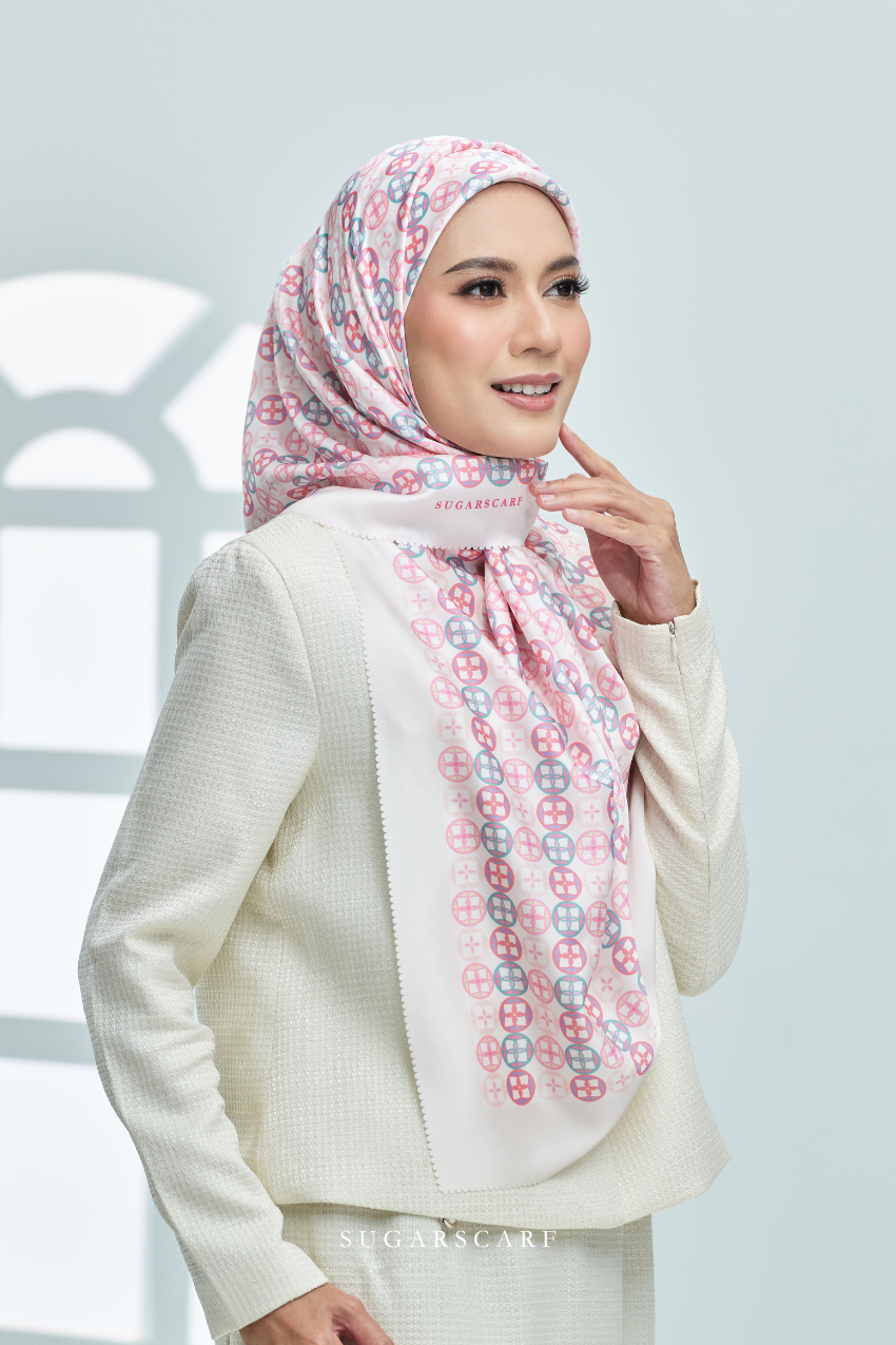 YES ( Square ) AS-IS Girl Boss Mixed Satin Silk Scarf ( Iconic )