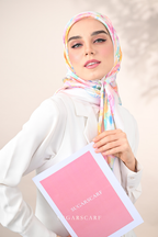 YES DEFECT ( Square ) Dear Rose Mixed Satin Silk Square ( Harmony )