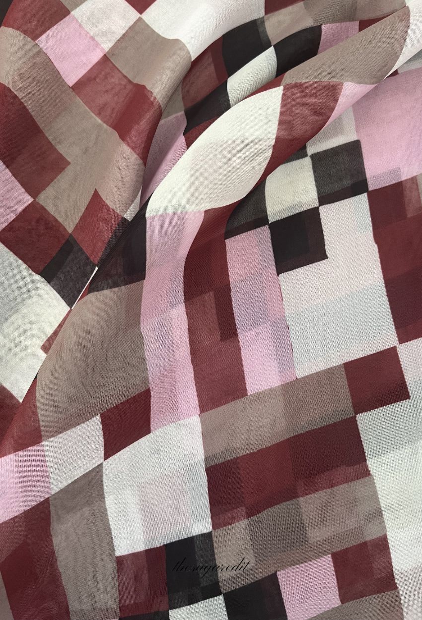 TSE December Serenity Japanese Voile Square In HazyPalette