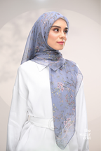 YES DEFECT - THESUGAREDIT Whispering Bloom Japanese Cotton Voile In (Moonlit Sky)