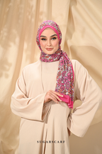 (Full Wide Pleats Shawl ) Eid Flower Power ( MEMORY KEEPER )