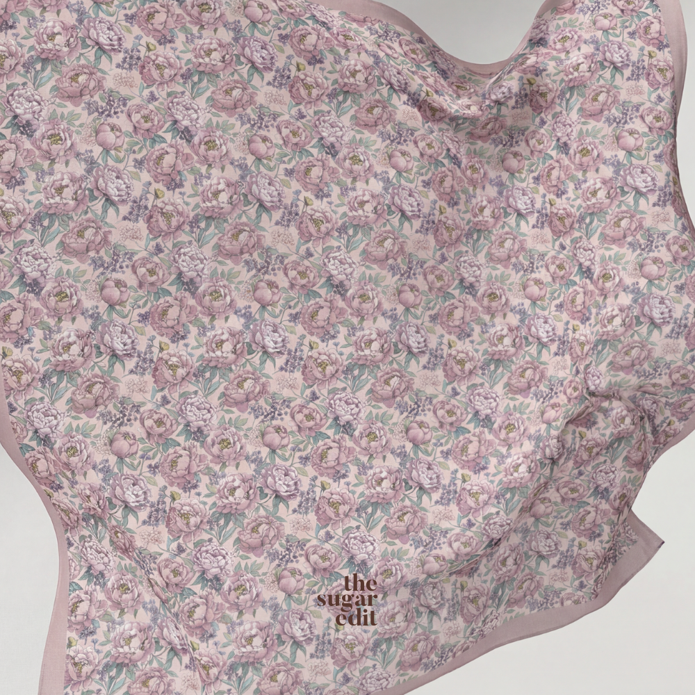 TSE BloomInvitation Japanese Cotton Voile Square - Deana