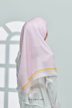 YES DEFECT - ( Square ) Classy Monogram Mixed Satin Silk Scarf ( Kuih Sekaya )