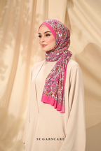 (Full Wide Pleats Shawl ) Eid Flower Power ( MEMORY KEEPER )