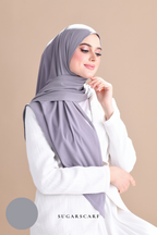 Claudia Triangle Style (Semi Instant Hijab) (AshGray)
