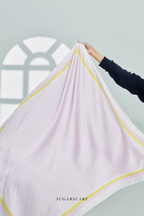 YES DEFECT - ( Square ) Classy Monogram Mixed Satin Silk Scarf ( Kuih Sekaya )