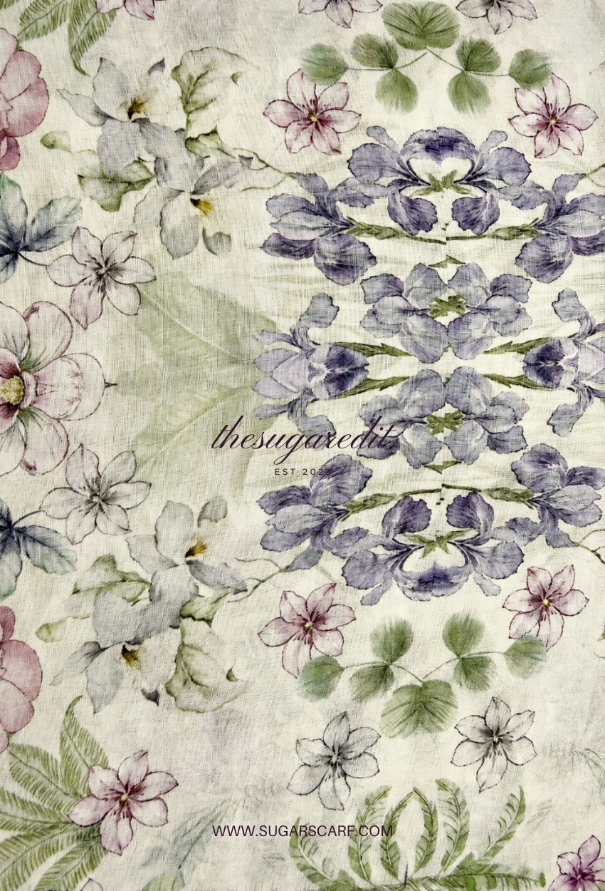 TSE BloomInvitation Japanese Cotton Voile Square - Yara