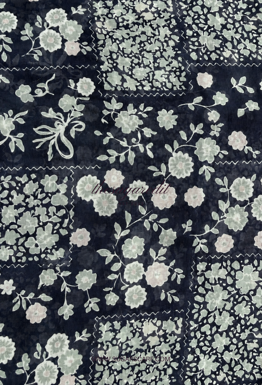 TSE BloomInvitation Japanese Cotton Voile Square - Elliy