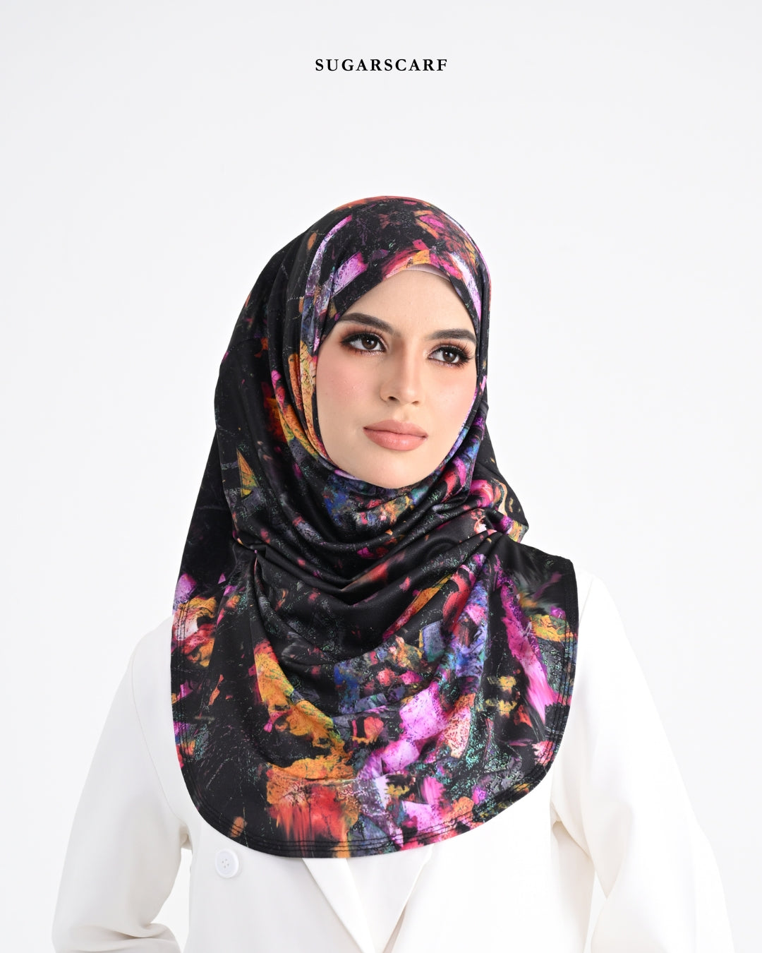She is In the Bloom Iris Slip On Hijab (Yuna)
