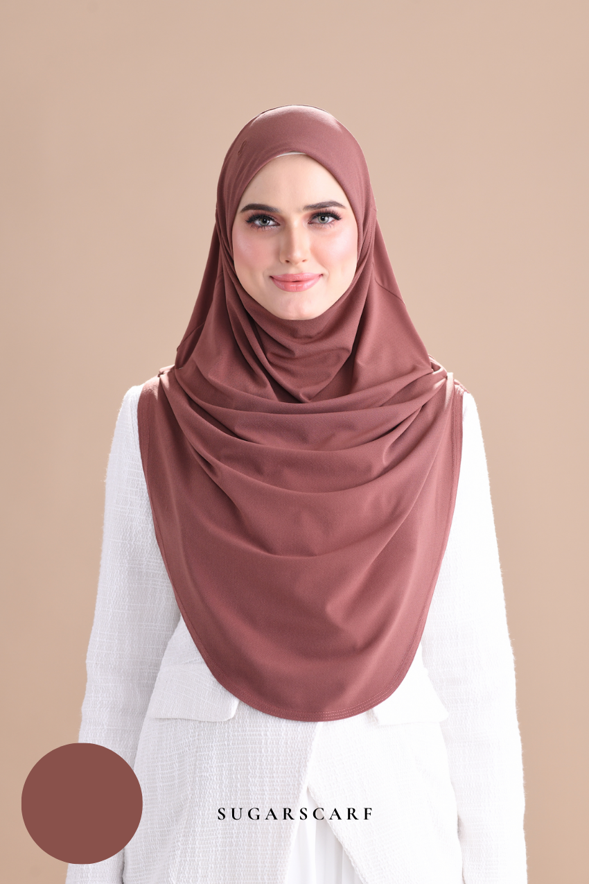 Iris Slip On Plain Hijab (Brick)