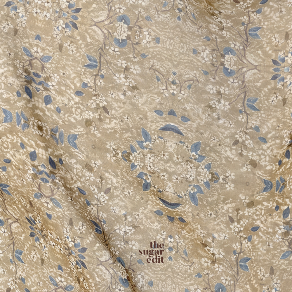 TSE BloomInvitation Japanese Cotton Voile Square - Tiara