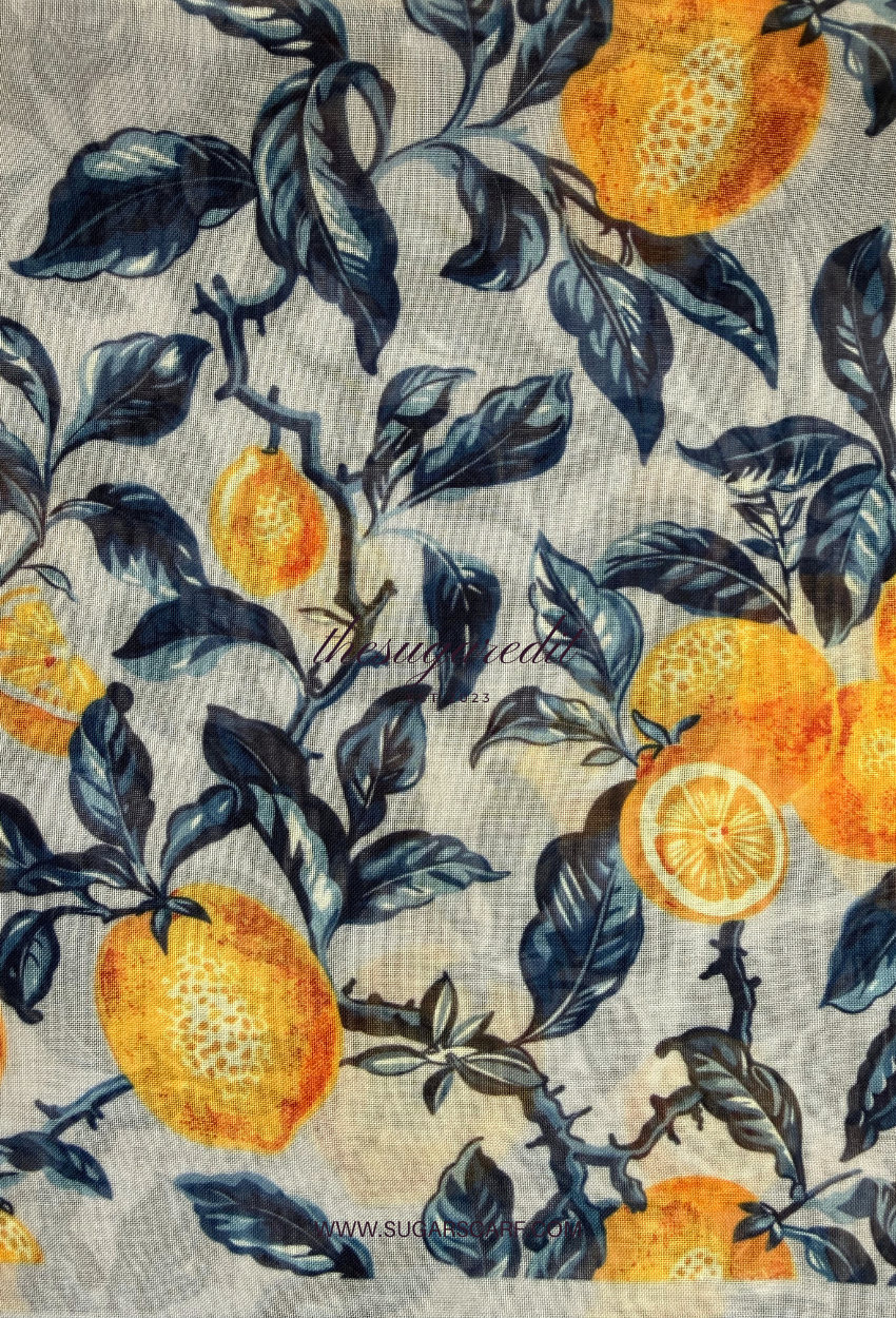TSE Mod Japanese Cotton Voile Square - Lemony