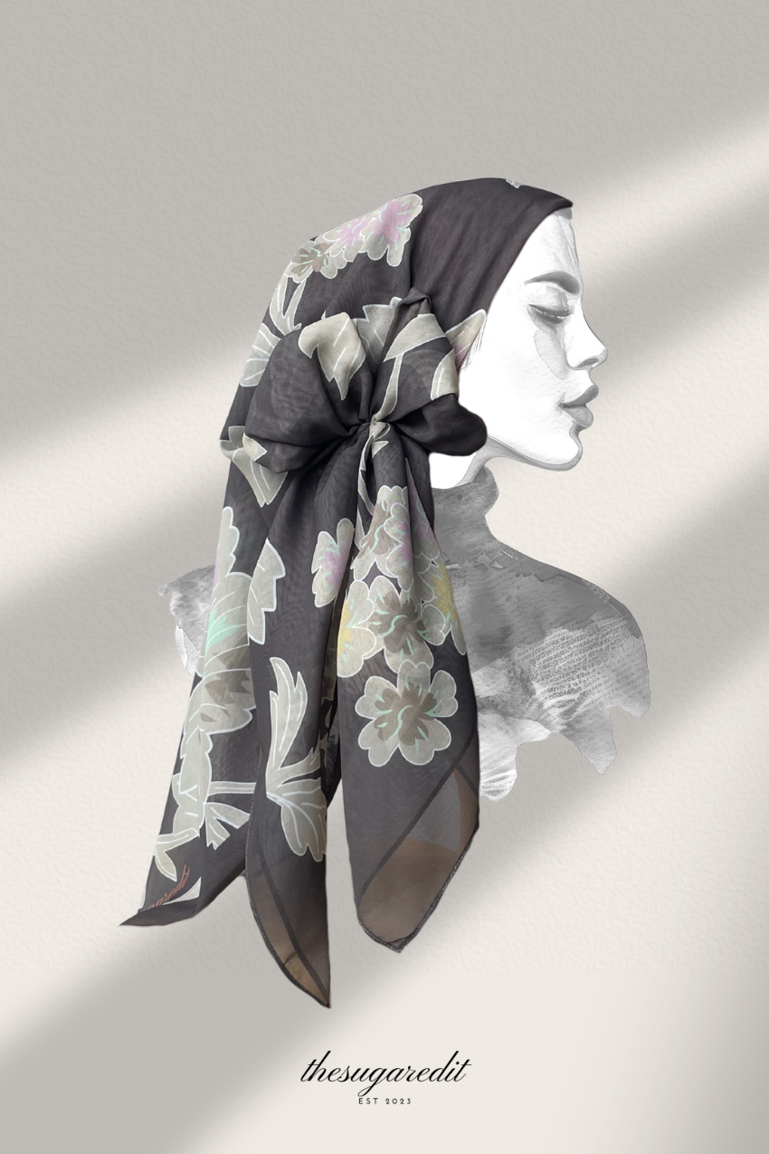 YES DEFECT - TSE Paris Cotton Voile Square Scarf ( Catch Me )