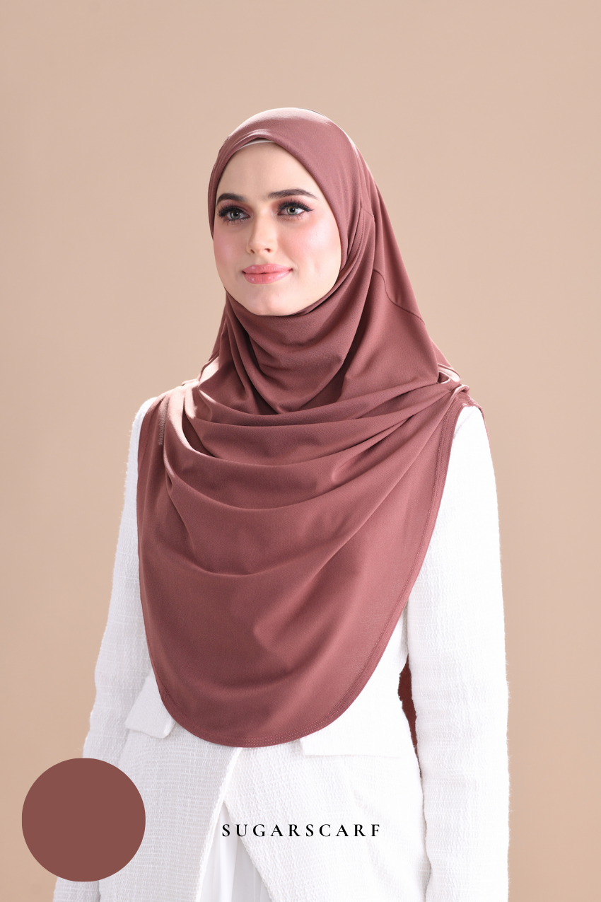 Iris Slip On Plain Hijab (Brick)