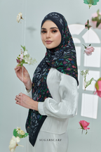 YES DEFECT ( Full Wide Pleats Shawl ) Enchanted Garden ( Maleficent)