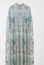 Emily Whimsical Crystal Beads Drape In Blue