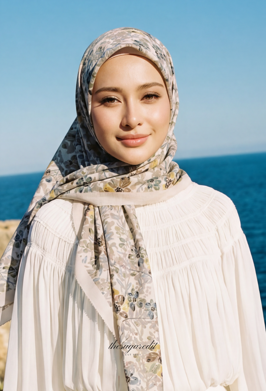 TSE BloomInvitation Japanese Cotton Voile Square In Charlotte