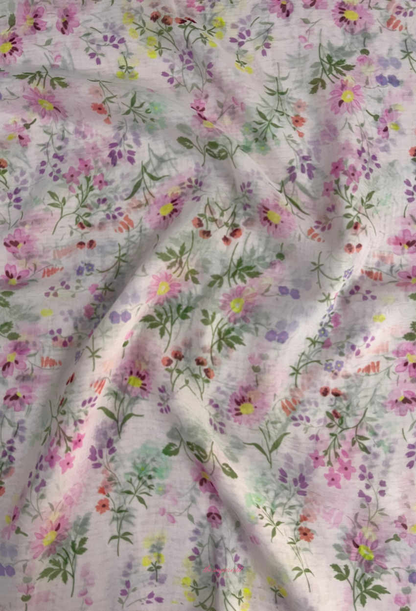 TSE BloomInvitation Japanese Cotton Voile Square - Thalia