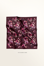 YES DEFECT ( Square ) Morning Bloom Mixed Satin Silk Square ( Off Day )