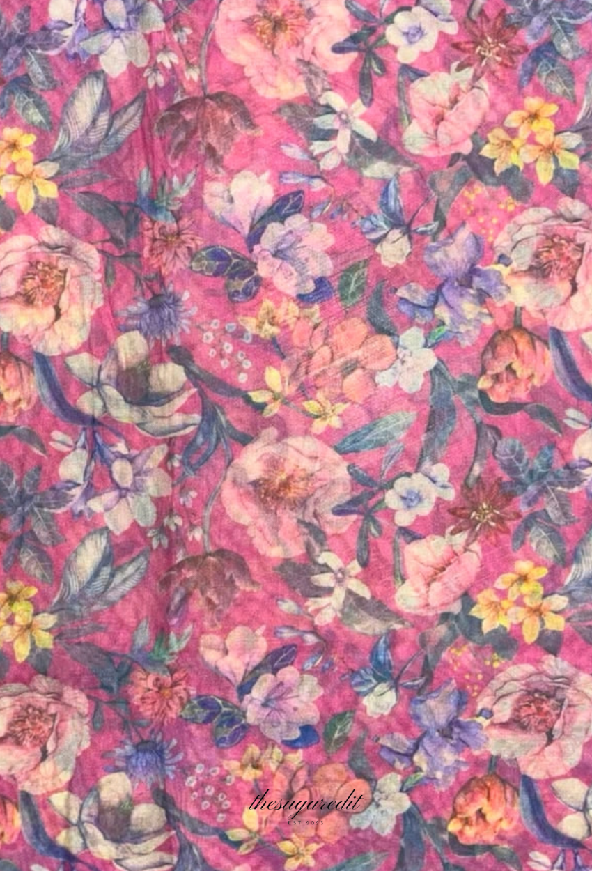 TSE BloomInvitation Japanese Cotton Voile Square - Lerins