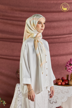 YES DEFECT - (Square ) Celeste In Mixed Silk Matte Satin (Sinaran)