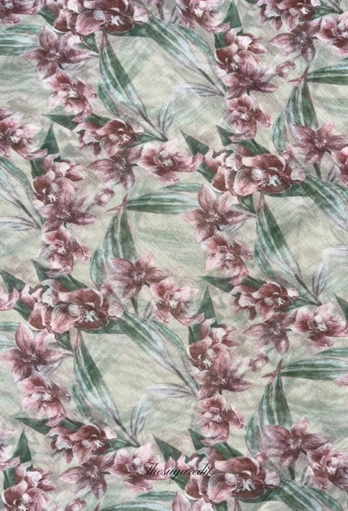 TSE BloomInvitation Japanese Cotton Voile Square - Essen