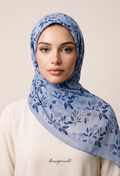 TSE BloomInvitation Japanese Cotton Voile Square - Phuket
